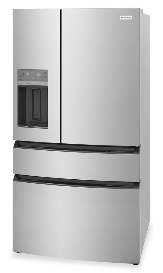 Réfrigérateur Frigidaire de 36” et de 26 pi3 à 4 portes françaises - acier inoxydable résistant aux traces de doigts - FRMS2733AV | Frigidaire 36” 26 Cu. Ft. 4-Door French Door Refrigerator - Fingerprint Stainless Steel - FRMS2733AV