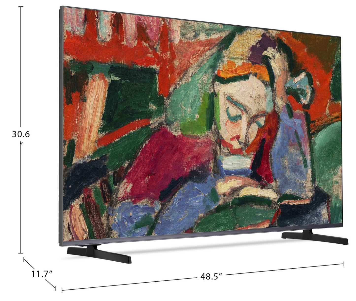 HISENSE 55 CanvasTV QLED 4K UHD Smart Google TV (55S7N) - Modèle 2024 | Téléviseur intelligent QLED HISENSE QD6QF CanvasTVMC UHD 4K de 55 po avec Google TVMC (55S7N) - modèle 2024