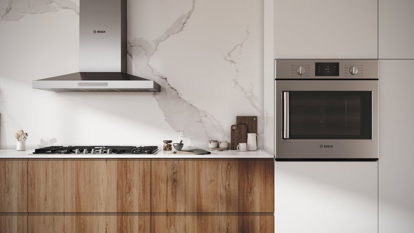 Bosch 30 4,6 pi³ Four mural simple électrique de la série 500 - acier inoxydable - HBL5455RUC | Four mural simple électrique Bosch de série 500 de 4,6 pi³ et de 30 po - acier inoxydable - HBL5455RUC | HBL5455R