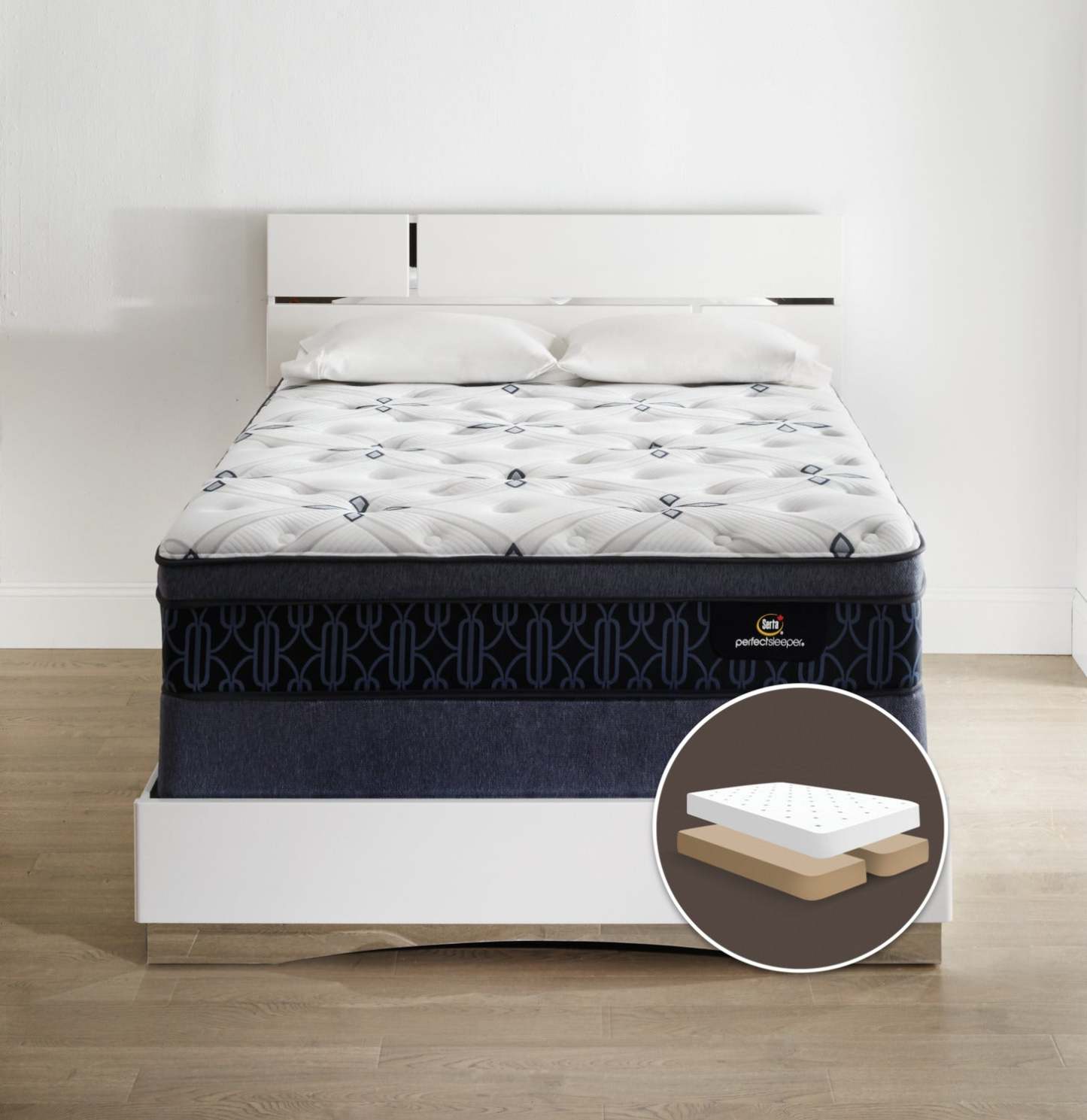 Serta Perfect Sleeper® Watson Firm Euro-Top Split Queen Mattress Set|Ensemble matelas ferme à Euro-plateau divisé Watson Perfect Sleeper de Serta pour grand lit