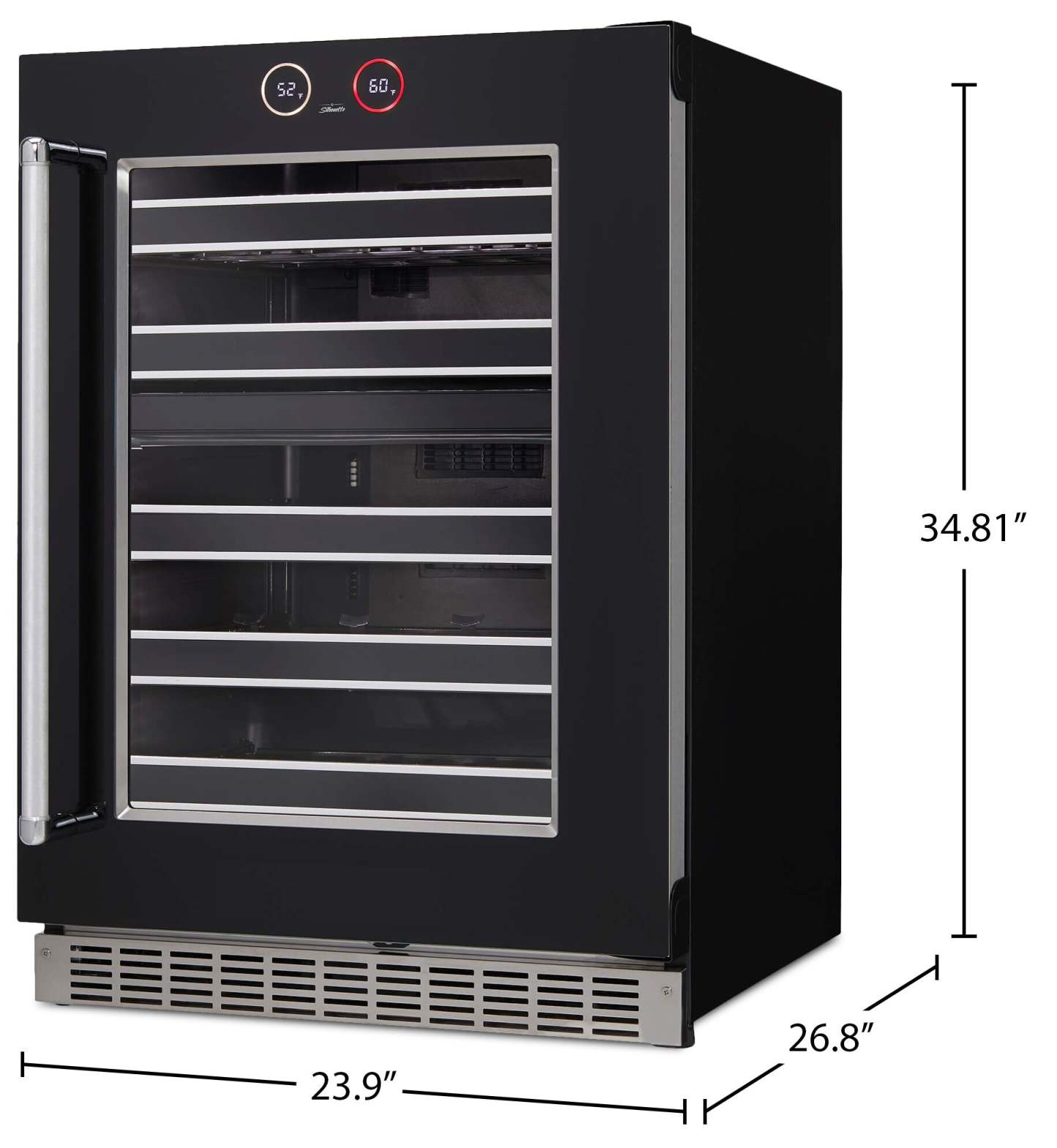 Réserve Silhouette 23,9 5 Cu. Fort. Refroidisseur à vin à une porte - Noir - SRVWC050R | Refroidisseur à vin Réserve de Silhouette de 5 pi3 et de 23,9 po à 1 porte - noir - SRVWC050R | SRVWC05R