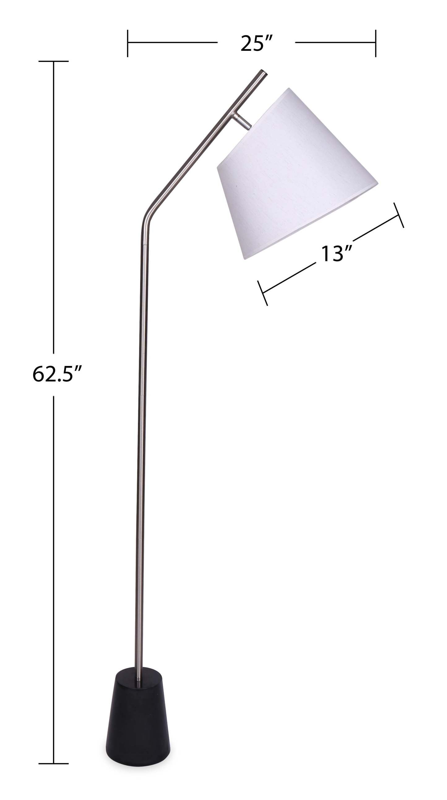 Ensemble 3 pièces Storm en acier brossé avec base en marbre noir, lampadaire et deux lampes de table|Ensemble 3 lampes Storm acier brossé avec base en marbre noir, 2 lampes de table et 1 lampe à pied