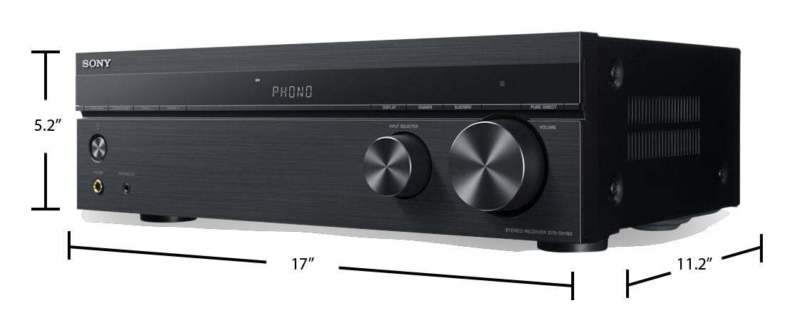 Récepteur stéréo Sony à 2 canaux avec entrée phono et Bluetooth - STRDH190 | Récepteur stéréo Sony à 2 canaux avec entrée phono et Bluetooth - STRDH190 | STRDH190