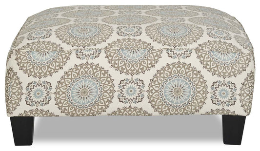 Made in Canada Tula 38 Fabric Ottoman - Twilight Multicolour | Pouf Tula de 38 po fabriqué au Canada en tissu - crépuscule multicolore