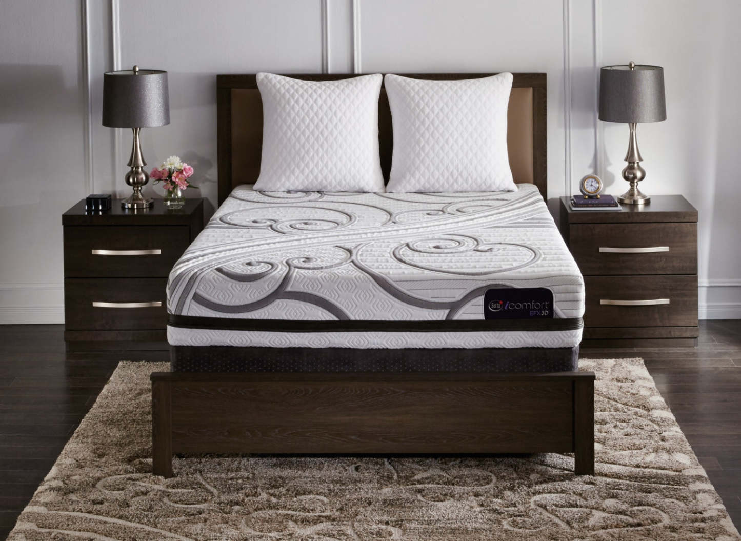 Serta iComfort® EFX3D Gravati Low-Profile Split Queen Mattress Set|Ensemble de matelas divisé à profil bas Gravati iComfort EFX3D de Serta pour lit queen