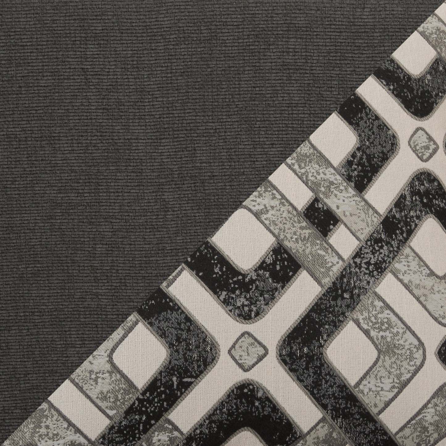 Fabriqué au Canada, canapé sectionnel de gauche Verona 2 pièces en tissu d’apparence lin avec coussins amovibles - gris anthracite