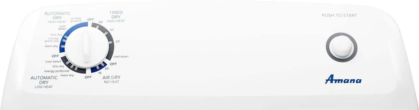 Amana 6,5 Cu. Fort. Sécheuse à gaz - Blanc - NGD4655EW | Sécheuse à gaz Amana de 6,5 pi³ - blanche - NGD4655EW