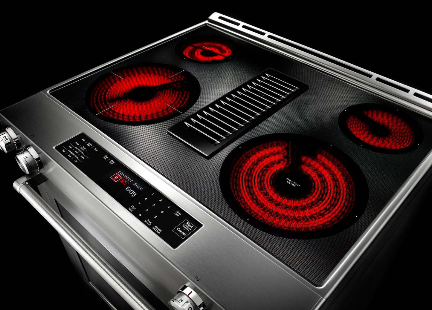 Cuisinière électrique KitchenAid de 6,4 pi³ avec technologie AquaLiftMD et autonettoyage - acier inoxydable - KSEG950ESS