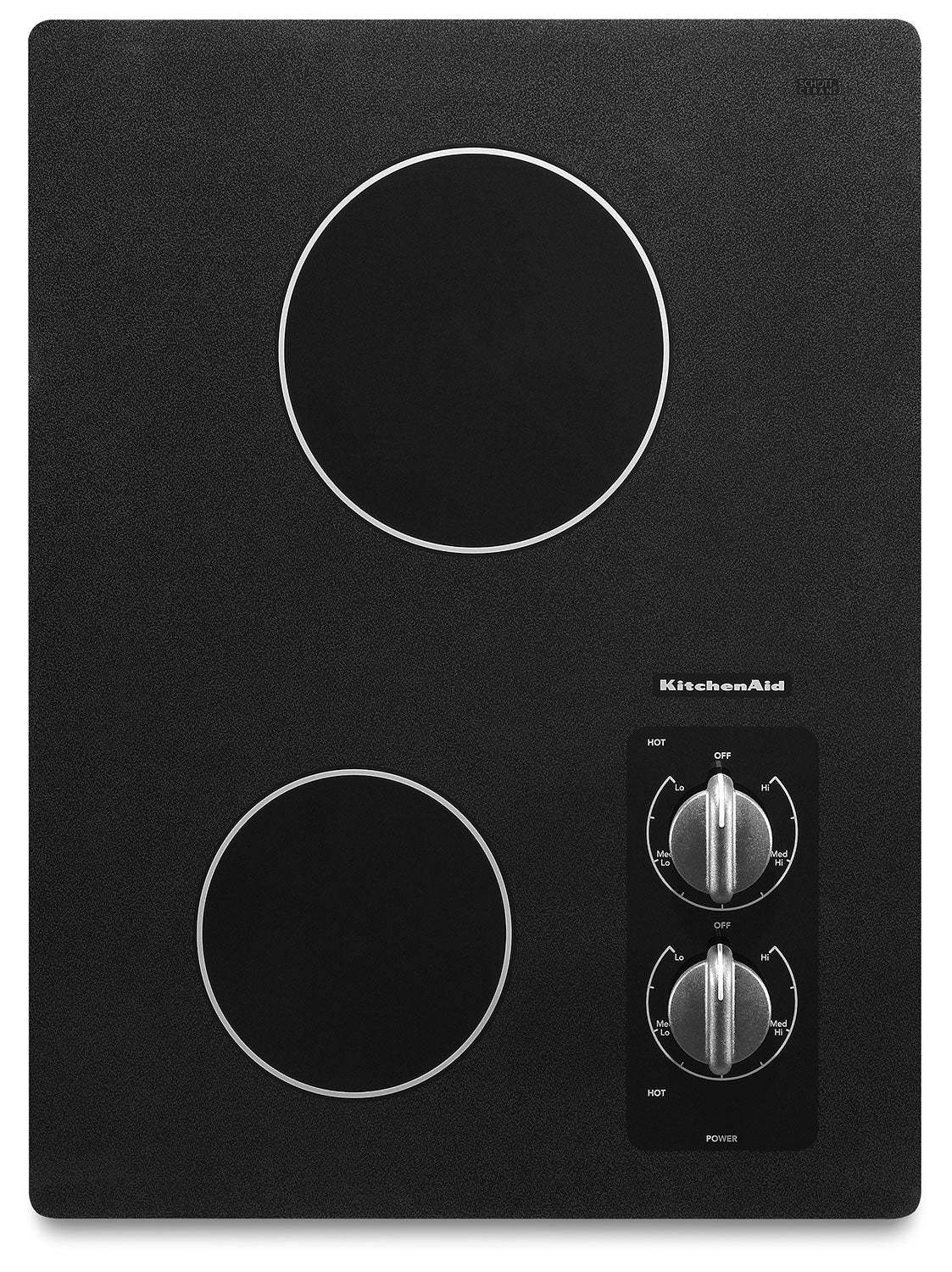 Surface de cuisson électrique KitchenAid de 15 po à 2 éléments - noire - KECC056RBL