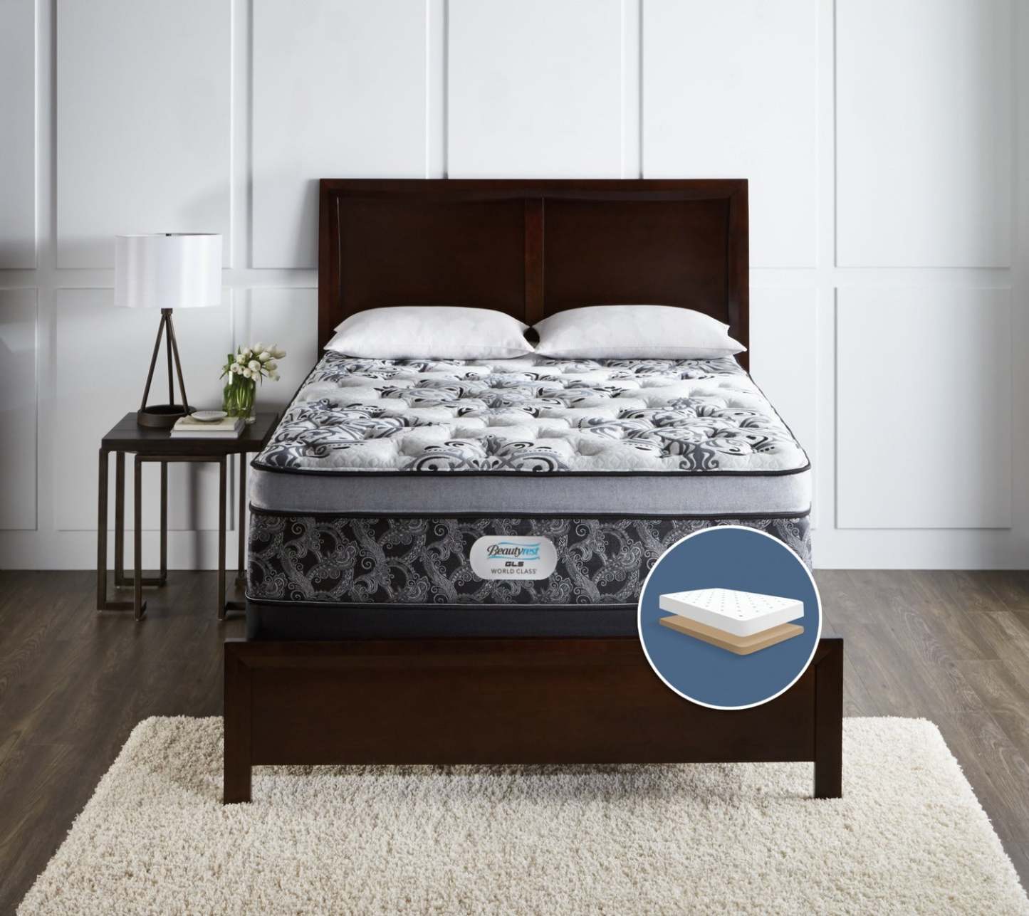 Beautyrest GL5 World Class Genesis Euro-Top Firm Low-Profile Full Mattress Set|Ensemble ferme à Euro-plateau à profil bas GL5 Genesis Beautyrest World Class pour lit double