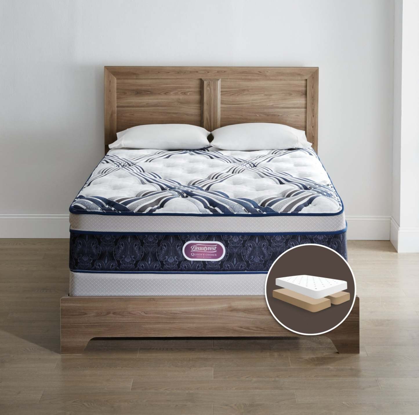 Beautyrest Queen's Choice Buckingham Plush Euro-Top Split Queen Mattress Set|Ensemble moelleux à Euro-plateau divisé Queen's Choice Buckingham de Beautyrest pour grand lit