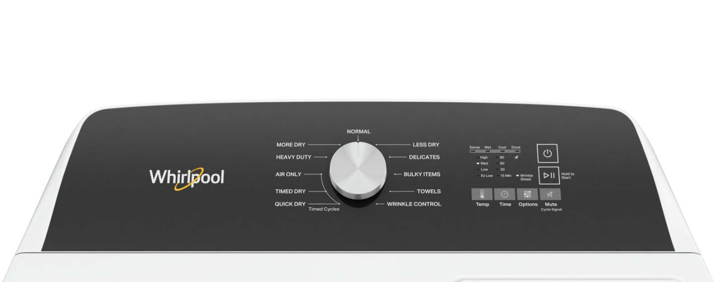 Laveuse à chargement par le haut de 5,3 pi3 avec robinet intégré et sécheuse électrique de 7 pi3 de Whirlpool | WHTL520C