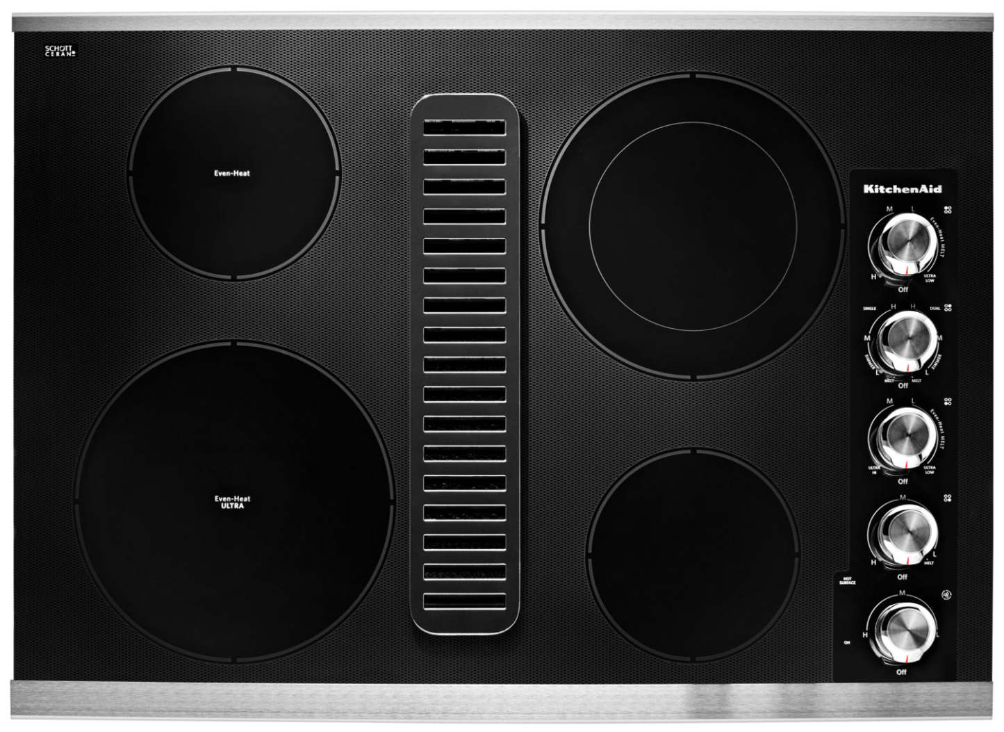 Table de cuisson électrique KitchenAid 30 à 4 éléments - Acier inoxydable - KCED600GSS | Plaque de cuisson électrique KitchenAid de 30 po à 4 éléments - acier inoxydable - KCED600GSS