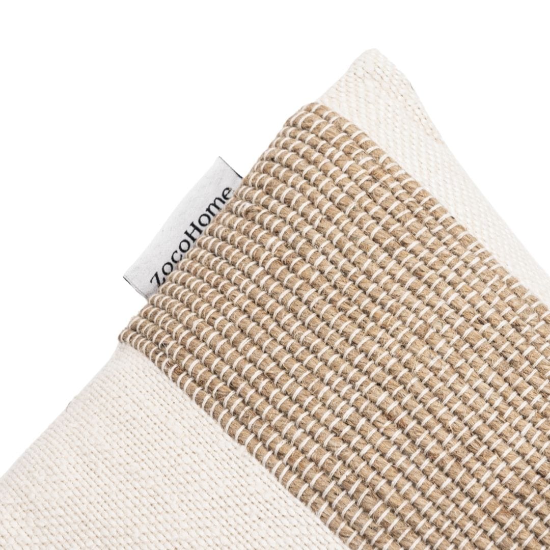 Coussin rectangulaire Amaira à rayures horizontales