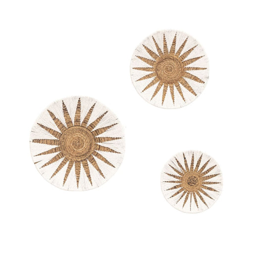 Panier mural décoratif banane | Lot de 3 | Blanc