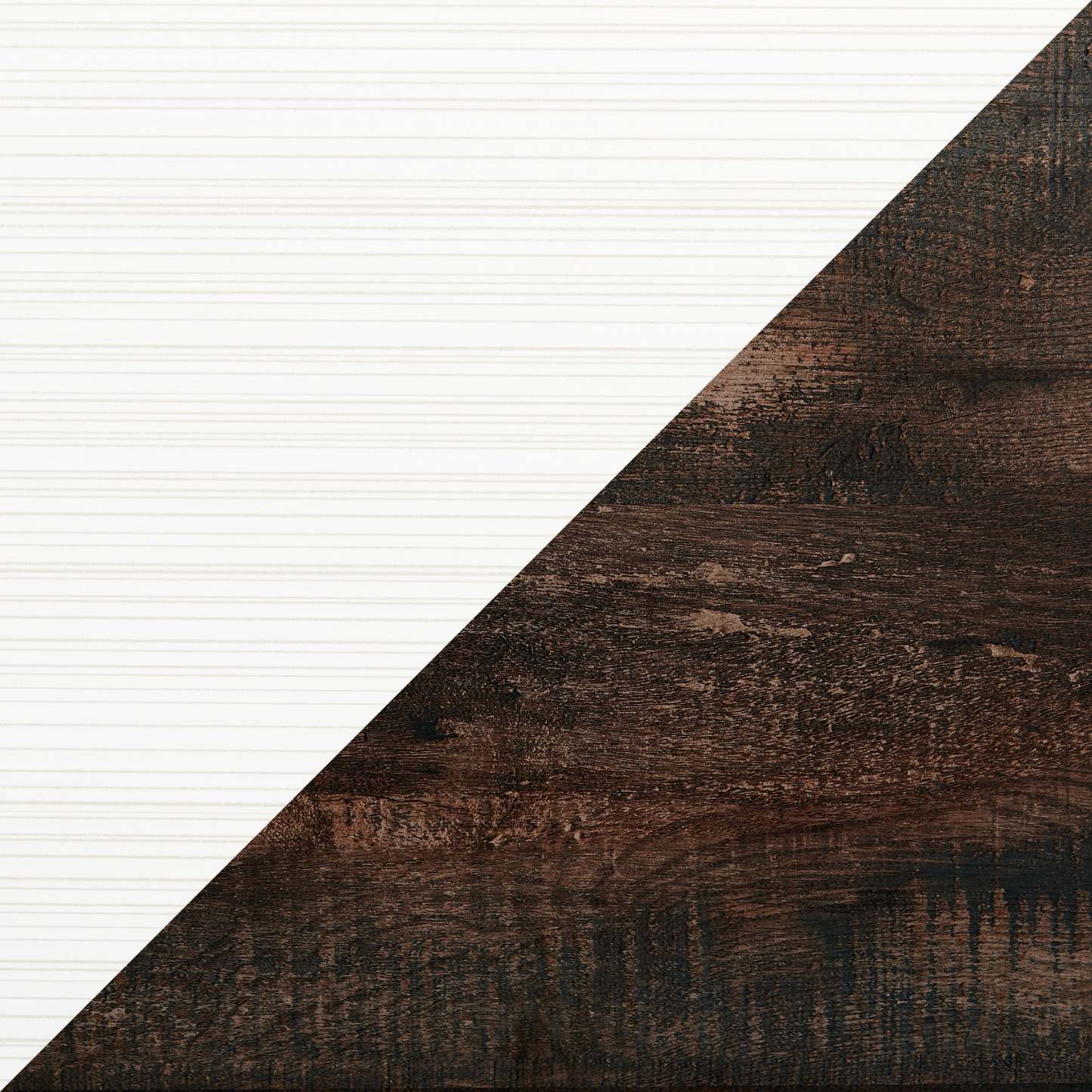 Zoey Panel Bed, Two-tone White & Brown - Queen Size | Lit à panneau Zoey, deux teintes, blanc et brun - format grand lit