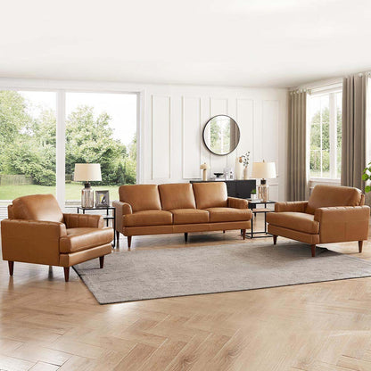 Fauteuil Cassis de Hydeline en cuir - brun