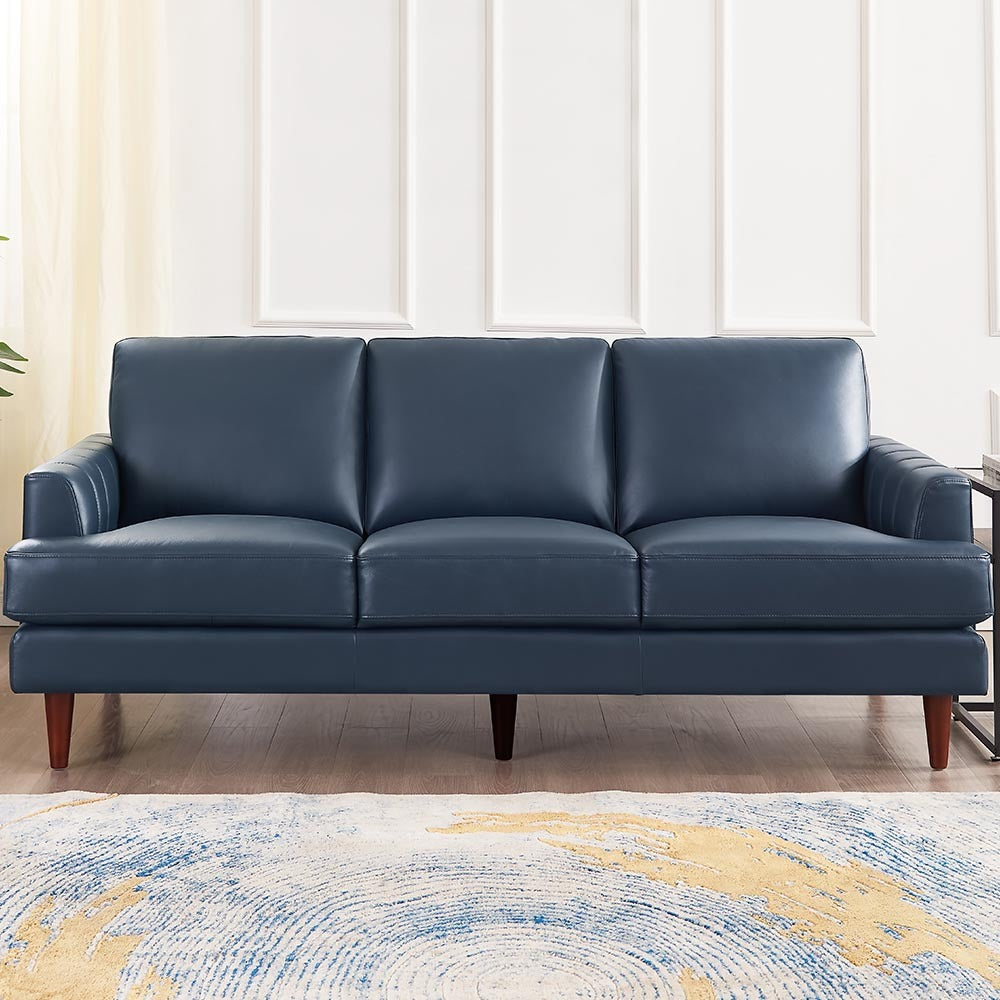 Sofa Cassis de Hydeline en cuir - bleu marine