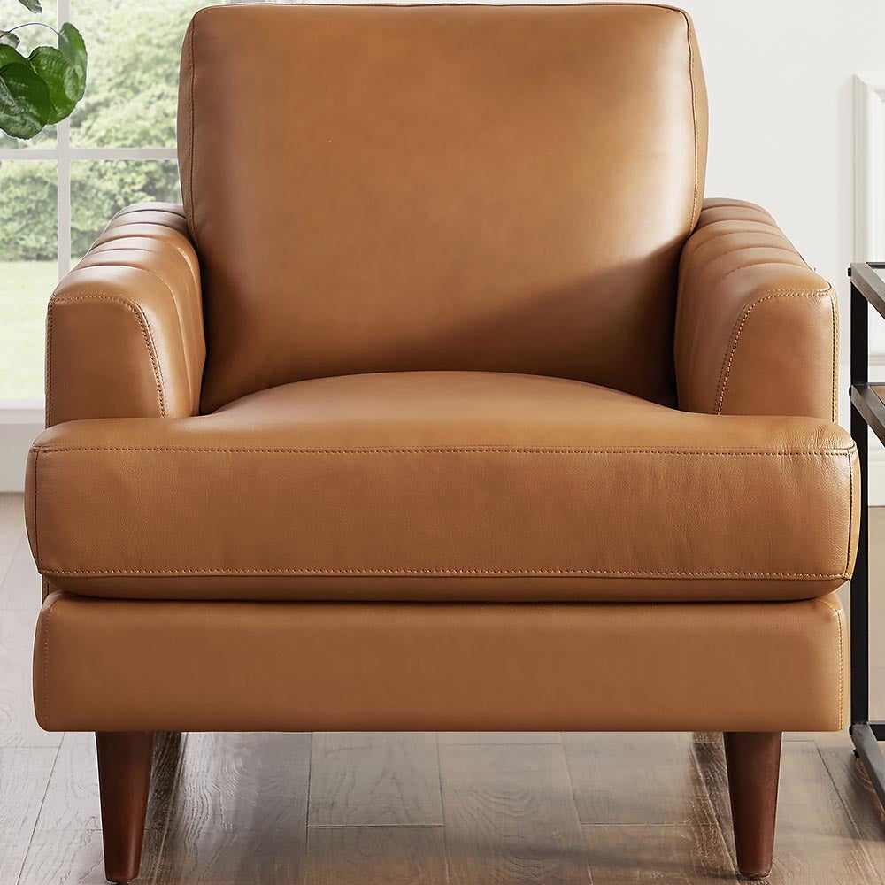 Fauteuil Cassis de Hydeline en cuir - brun