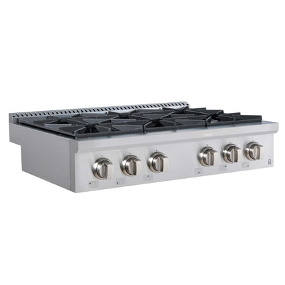 Table de cuisson commerciale encastrable au gaz Ancona de style 36 - AN-2161 | Surface de cuisson à gaz encastrée Ancona de 36 po de style commercial - AN-2161 | D77GYAYZ