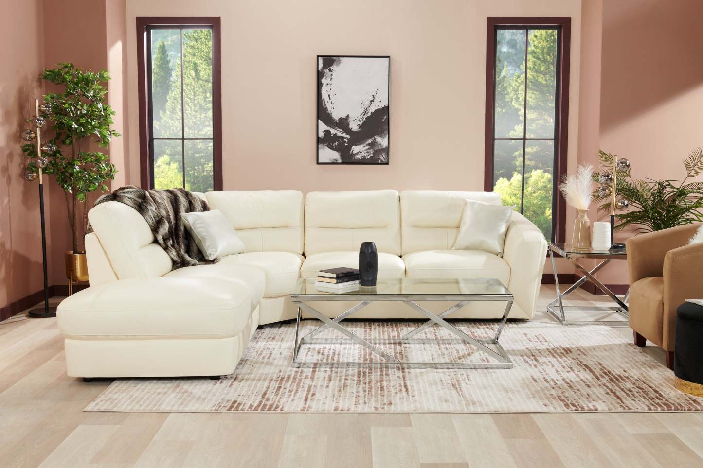 Lampadaire Bennie 61.25 5 Lumières Noir et Doré|Lampe à pied Bennie de 61,25 po noire et dorée à 5 ampoules