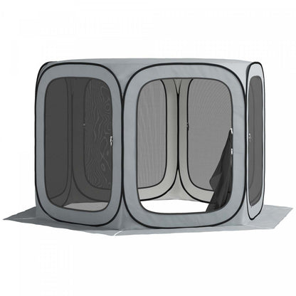 Outsunny Tente Écran Pop Up 11ft, Gazebo de Camping Upf50+ Avec Sac de Transport