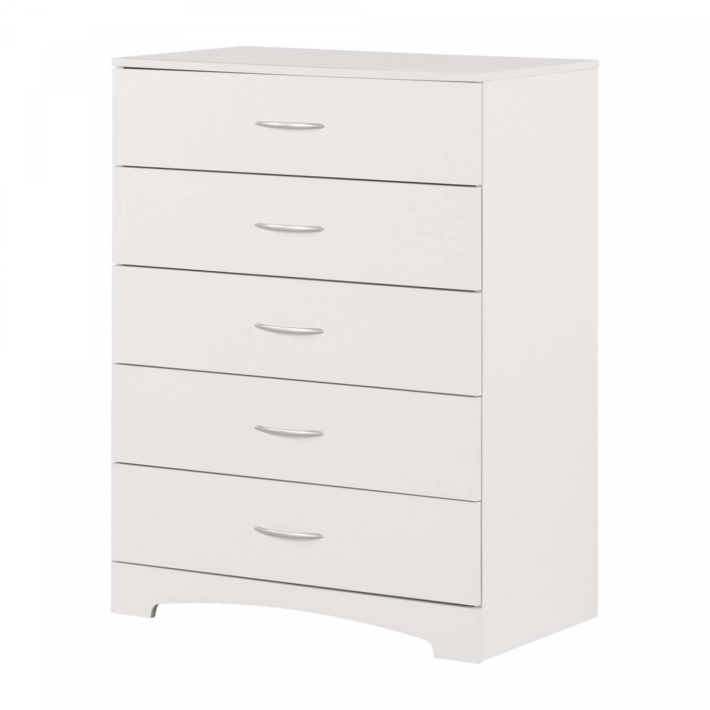 Commode 5 tiroirs Step One - Blanc pur | Commode 5 tiroirs Step One - Blanc uni