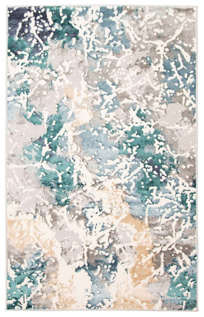 Aura Teal Area Rug - 5'0 x 8'0|Tapis Aura bleu sarcelle - 5 pi 0 po x 8 pi 0 po