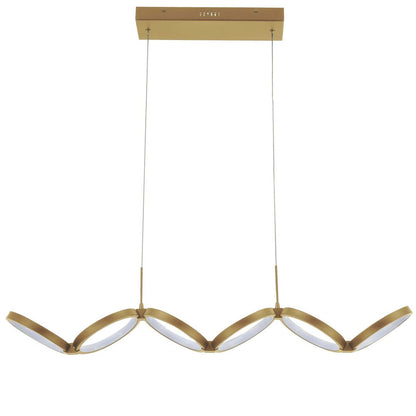Dainolite Philo LED Horizontal Pendant 50w Aged Brass White Silicone Diffuser Lamp|Luminaire suspendu horizontal Philo de Dainolite en silicone blanc qui diffuse la lumière, avec un fini en laiton vieilli et une ampoule à DEL de 50 W