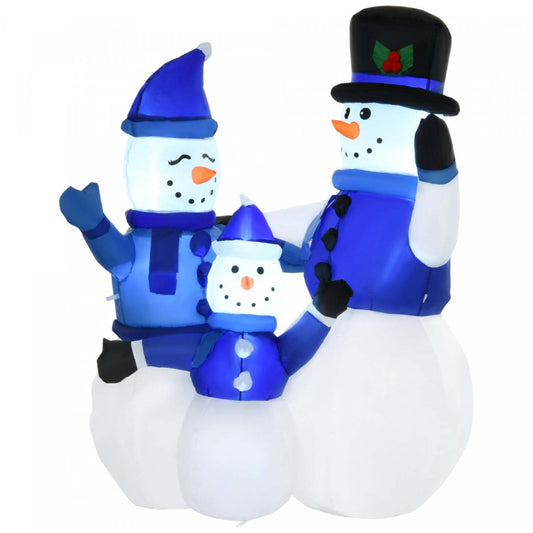 Homcom 4ft Bonhomme de neige Gonflable Décoration de Noël|Homcom Décorations de Noël