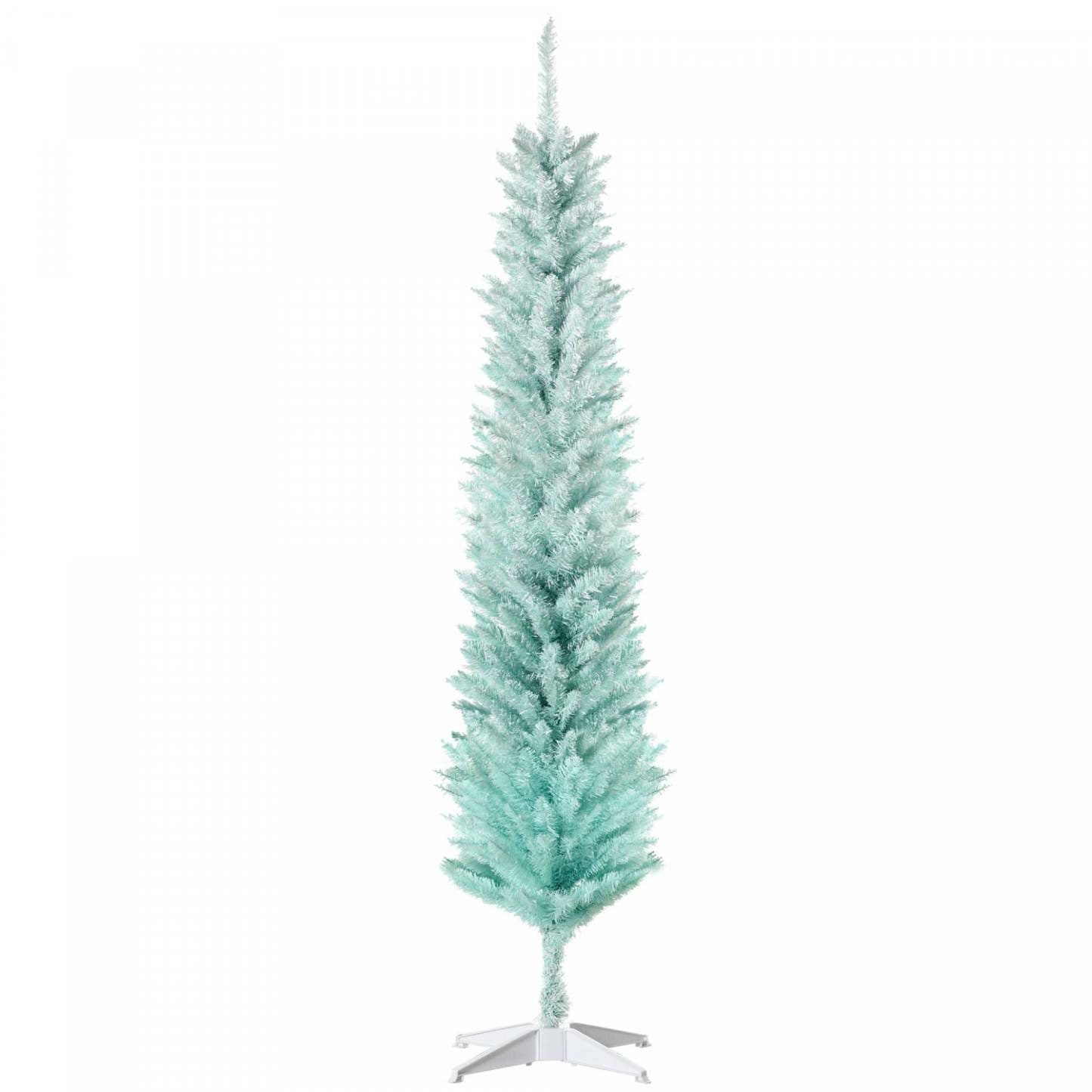 Homcom Arbre De Noël Artificiel Slim, Arbre De Noël Crayon, Bleu Dégradé|Homcom Slim Artificial Christmas Tree, Pencil Xmas Tree, Dégradé Bleu