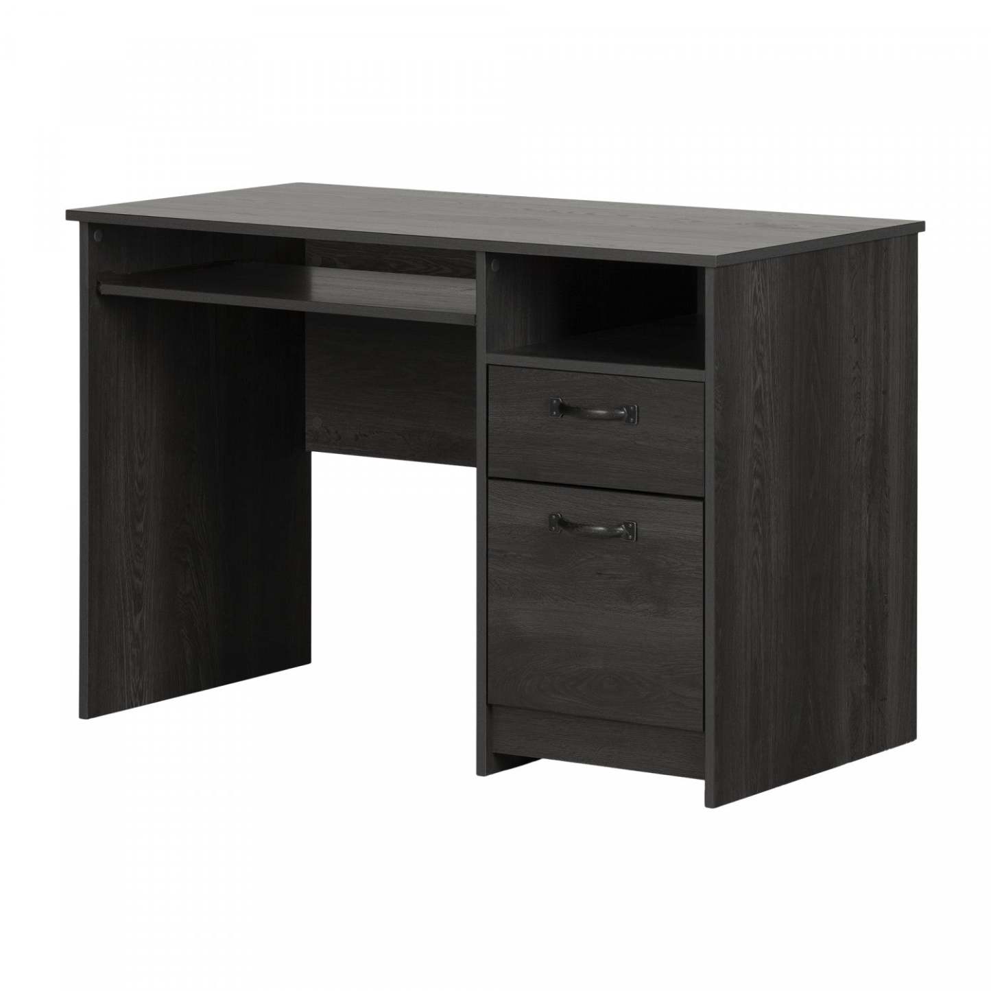 Bureau Tassio avec plateau pour clavier - Chêne gris | Bureau Tassio avec plateau pour clavier - chêne gris | D83GTA1P