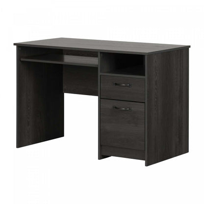 Bureau Tassio avec plateau pour clavier - Chêne gris | Bureau Tassio avec plateau pour clavier - chêne gris | D83GTA1P