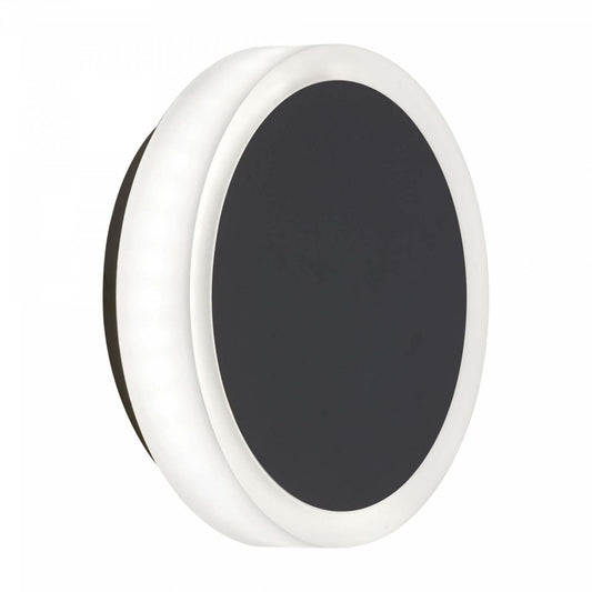 Dainolite Topaz LED Wall Sconce 12w Matte Black Frosted Acrylique Diffuseur Lampe|Applique murale Topaz de Dainolite en acrylique givré qui diffuse la lumière, avec fini noir mat et ampoule à DEL de 12 W