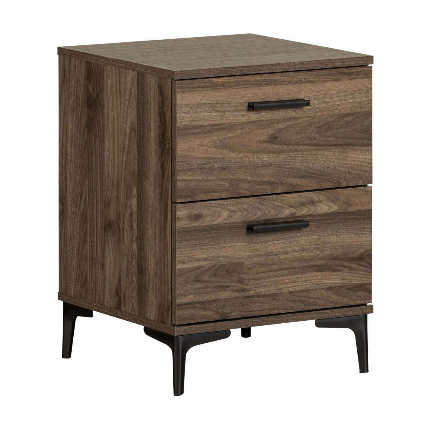 Musano 2-Drawer Nightstand - Natural Walnut|Table de nuit Musano à 2 tiroirs - noyer naturel