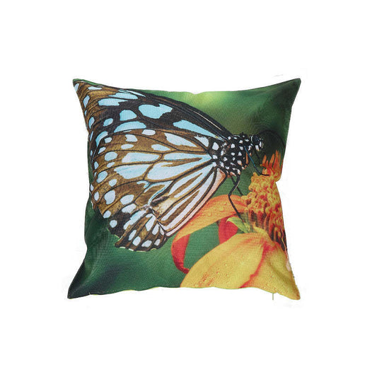 Coussin imperméable extérieur Papillon Monarque - Lot de 2|Coussin résistant à l'eau pour l'extérieur orné d'un monarque - ensemble de 2