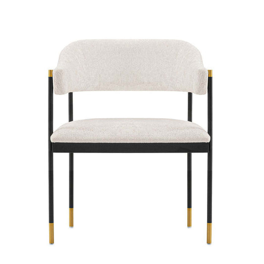 Manhattan Comfort Modern Lia Chenille Dining Chair - Crème|Chaise de salle à manger moderne Lia de Manhattan Comfort en chenille - crème