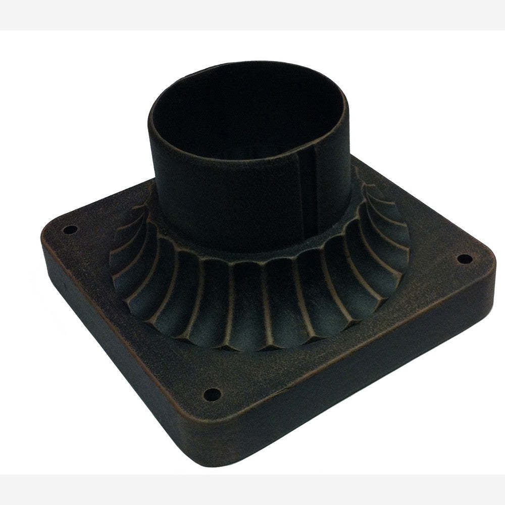 Support de poteau noir Classico I | Fixation de base pour lampadaire I Classico noire | D06H9NUM