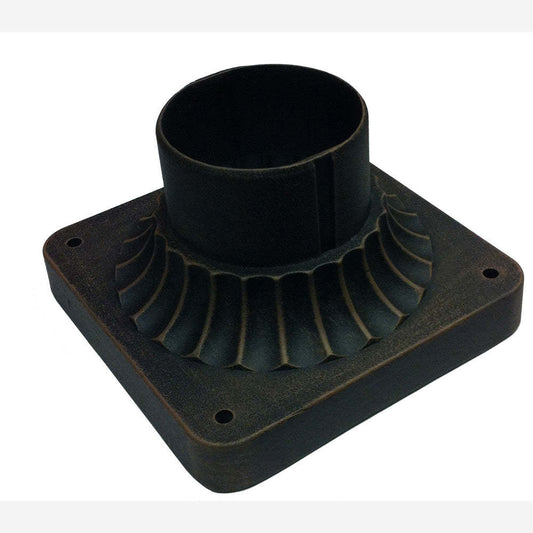 Support de poteau noir Classico I | Fixation de base pour lampadaire I Classico noire | D06H9NUM