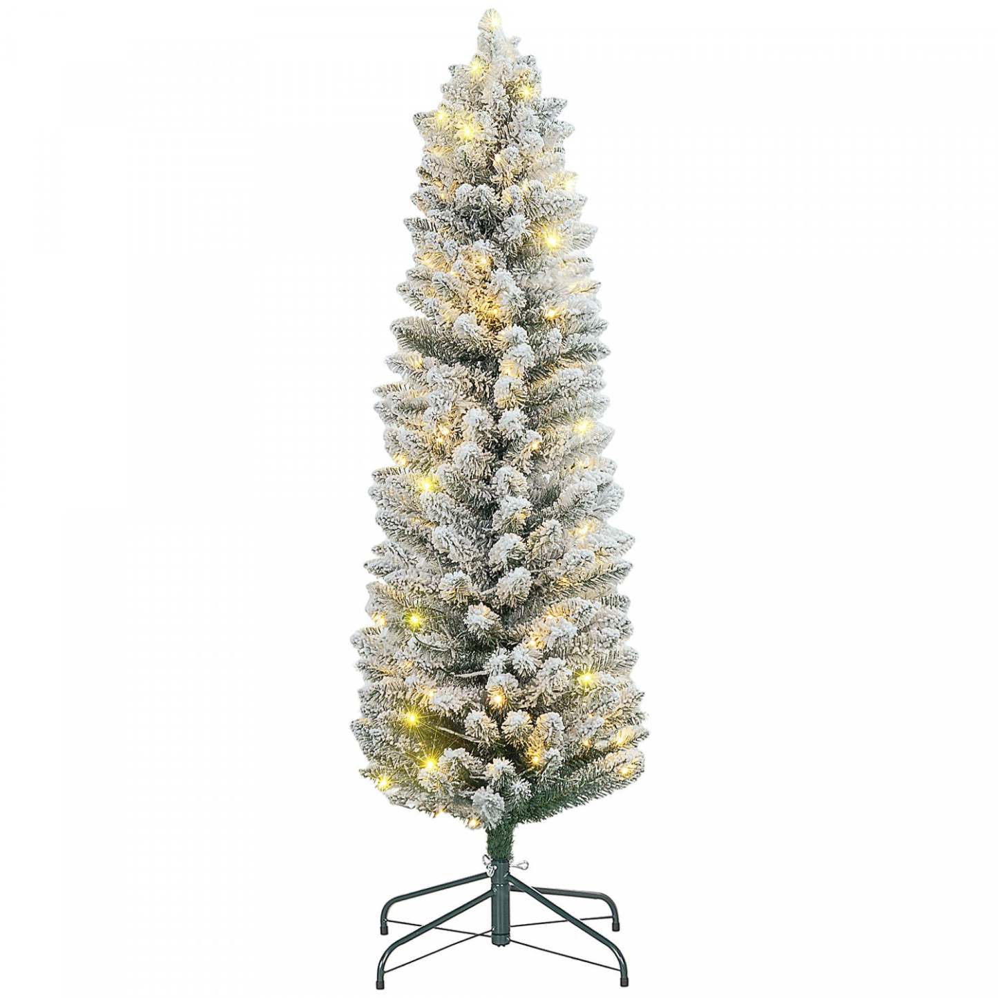 Homcom Arbre De Noël Artificiel Floconné De Neige De 5 Pieds Avec Lumières|Homcom Arbre De Noël Artificiel Floconné Enneigé De 5 Pieds Avec Lumières