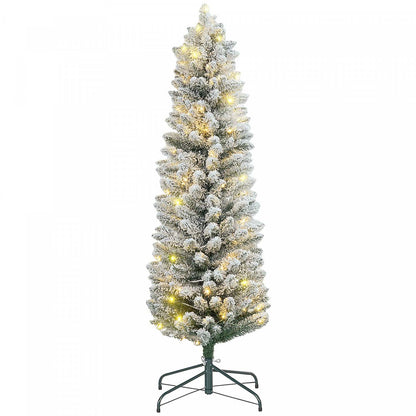 Homcom Arbre De Noël Artificiel Floconné De Neige De 5 Pieds Avec Lumières|Homcom Arbre De Noël Artificiel Floconné Enneigé De 5 Pieds Avec Lumières