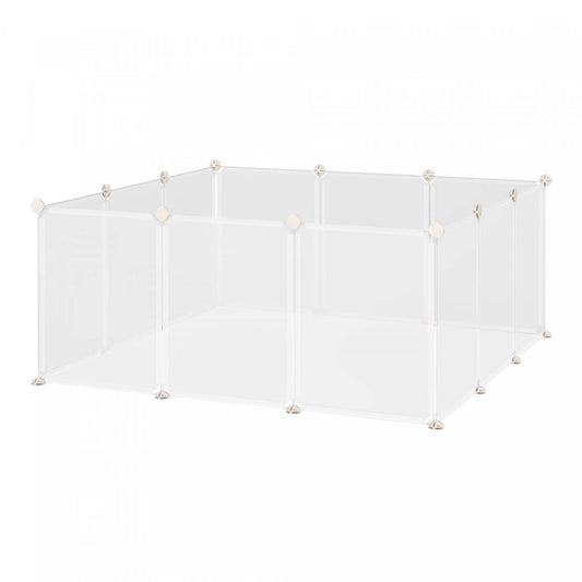 Pawhut Parc Pour Animal Domestique, Cage Pour Petit Animal Cloture Ouverte En Plastique Portable 12