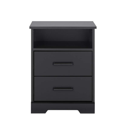 Prepac Rustic Ridge Farmhouse 2-Drawer Nightstand - Black|Table de nuit champêtre Rustic Ridge de Prepac à 2 tiroirs - noire