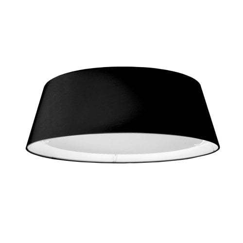 Dainolite Tdled Flush Mount Tapered Drum Shade Black/White Lamp|Plafonnier affleuré Tdled de Dainolite avec abat-jour cylindrique effilé et fini noir et blanc