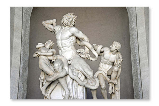 La statue de Laocoon et ses fils au musée du Vatican 24x36 art mural cadre et panneau en tissu | La statue de Laocoon et ses fils au musée du Vatican 24 po x 36 po : cadre d'art mural et panneau de tissu | D44GYGFZ