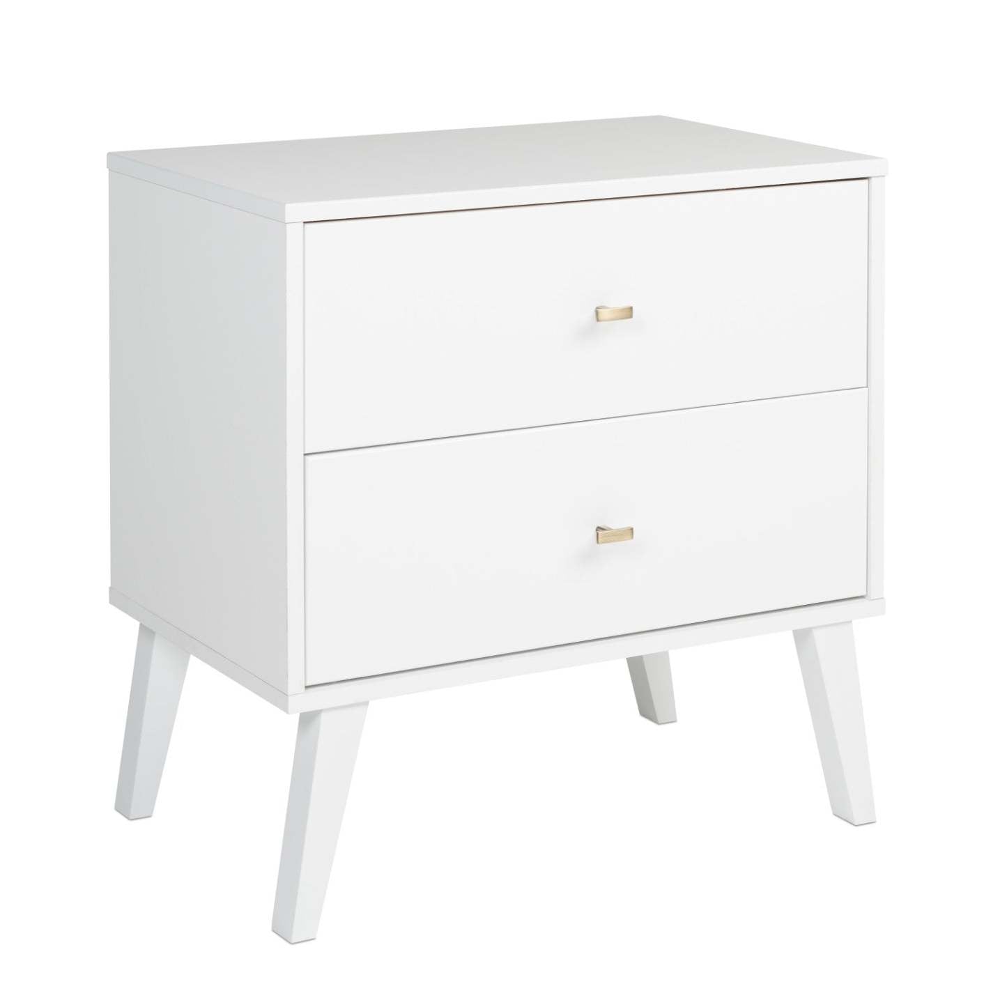 Milo 2-Drawer Nightstand - Blanc|Table de nuit Milo à 2 tiroirs - blanche