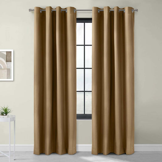 Thermaplus Alpine Sand Blackout Grommet Curtain Panel - 52 x 84|Panneau de rideau occultant à œillets Alpin Sable de Thermaplus - 52 x 84