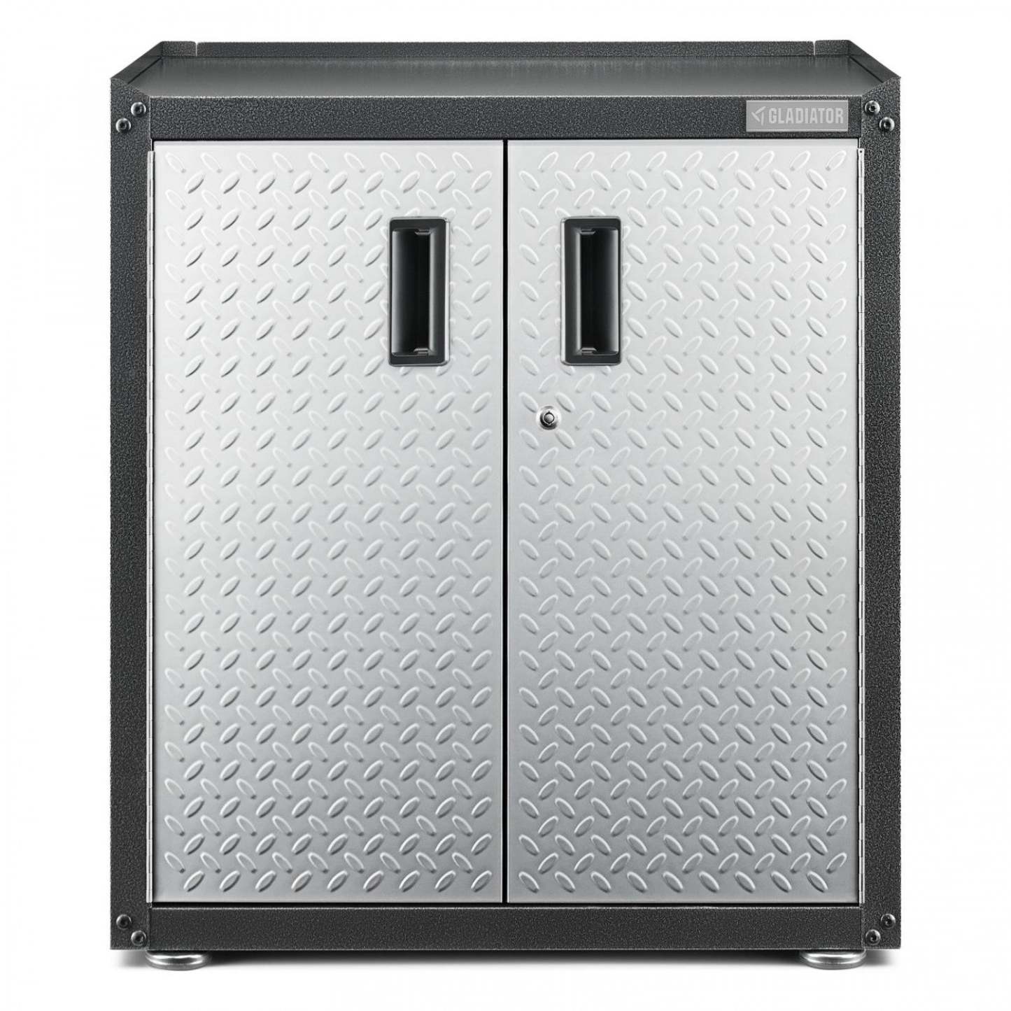 Armoire modulaire GearBox à portes pleine grandeur de Gladiator - bande de roulement argentée