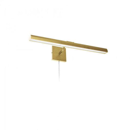 Dainolite Leonardo 24 Picture Light 30w Aged Brass With Frosted Glass Diffuser Lamp|Lampe pour affichage d'image Leonardo de Dainolite de 24 po en verre givré qui diffuse la lumière, avec fini laiton vieilli et ampoule de 30 W