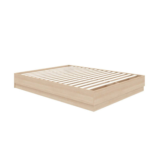 Lit plateforme Nordika Milano Queen - Chêne blond naturel | Grand lit plateforme Milano Nordika - chêne blond naturel